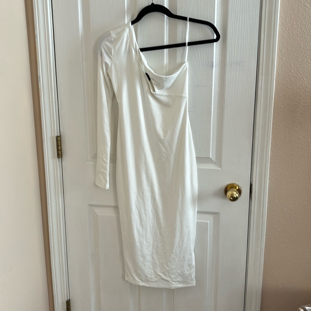 Gently used double later JLUXLABEL one shoulder dress